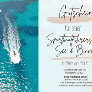 Gutschein für einen Kurs "SBF See & Binnen"